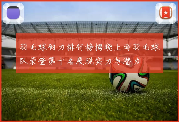 羽毛球耐力排行榜揭晓上海羽毛球队荣登第十名展现实力与潜力